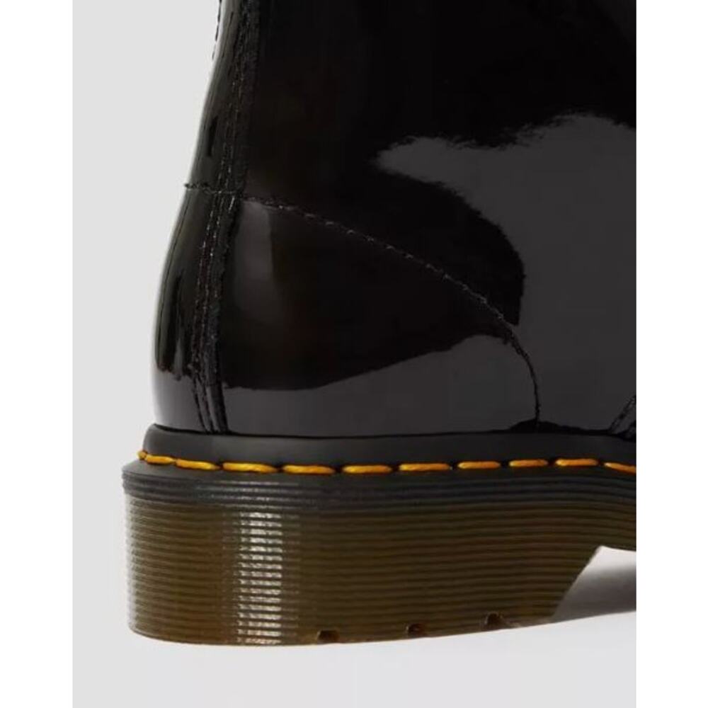 NEW Dr. Martens 1460 Patent Leather Lace Up Combat Boots Black Women's Size 6 - Picture 7 of 13